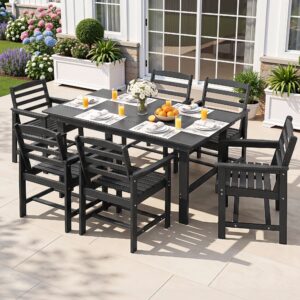 Gardeon 7 Piece Outdoor Dining Set Patio HDPE Table and Chairs Garden Furniture product image