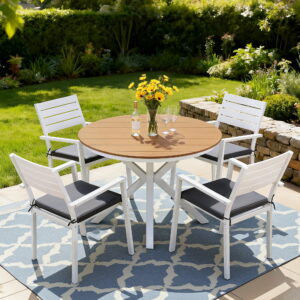 Gardeon Outdoor Dining Set 5 Piece Aluminum WPC Tabletop Patio Furniture product image