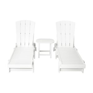 Gardeon Sun Lounge Set | 3-Piece Outdoor Furniture – Sumo Deals Gardeon Sun Lounge Lounger Table And Chairs Beach Chair Adirondack Hdpe Patio Outdoor Furniture Whee Product Image