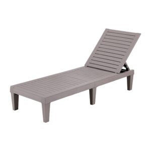 Gardeon Sun Lounge Adjustable Recliner Patio Outdoor Furniture Lightweight Brown product image