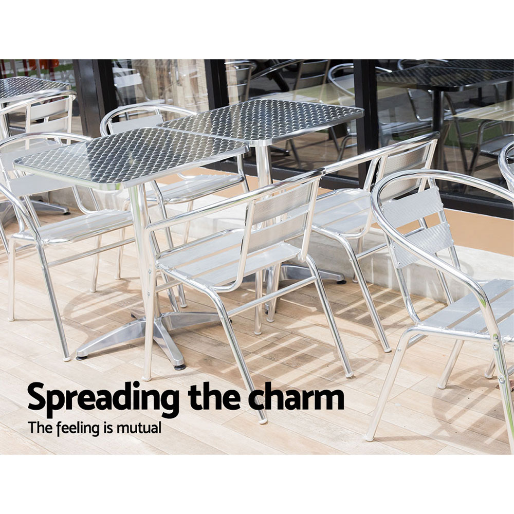 Gardeon Outdoor Bar Table Adjustable Aluminium Square – Sumo Deals Gardeon Outdoor Bar Table Adjustable Aluminium Square 70/110Cm Product Image