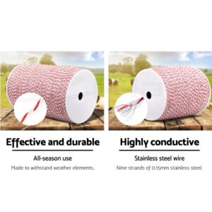 Giantz Electric Fence Poly Wire 1000M – Sumo Deals Electric Fence Poly Wire
