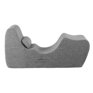 Artiss Chaise Lounge Chair Ergonomic S-Curve Floor Lounger Boneless Lounge Chairs Grey Product Image