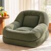 Artiss Armchair Floor Chair Couch Recliner 1 Seater Cloud Chaise Lounge Corduroy Green product image