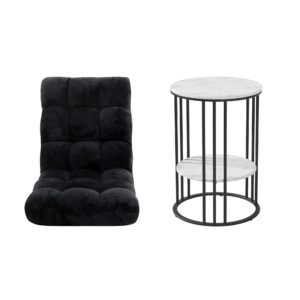 Artiss Sofa Bed Floor Lounge Recliner Foldable Chair &Amp; Side Table Bundle Product Image