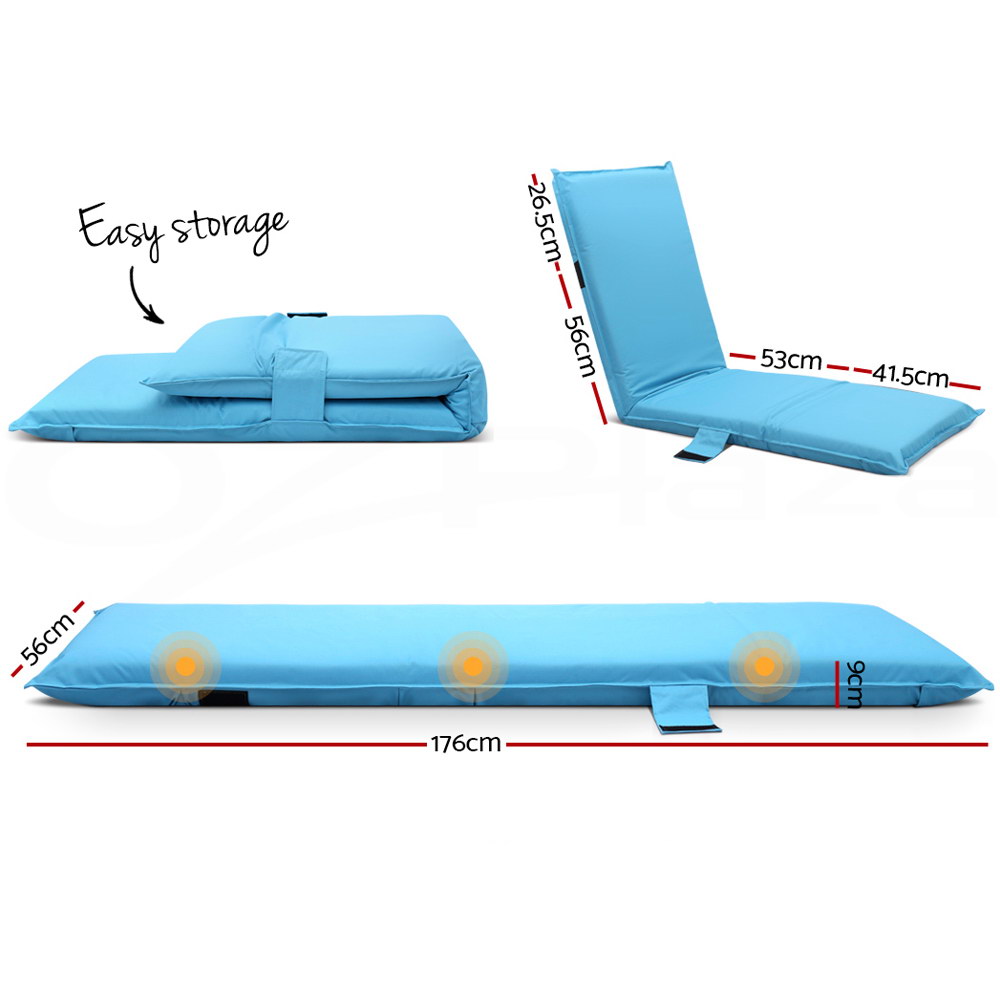 Artiss Floor Lounge Sofa Camping Chair Blue – Sumo Deals Artiss Floor Lounge Sofa Camping Chair Blue Product Image
