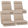 Artiss 4Xfloor Chair Sofa Linen Beige Product Image