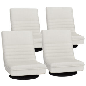 Artiss 4XFloor Chair Lounge Sofa Swivel Foldable Linen White product image