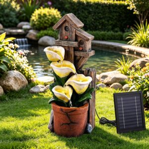 Gardeon Solar Fountains Water Features 4-Tier Cascading Flower Bowls 55cm product image
