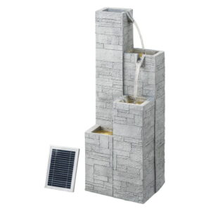 Gardeon Solar Fountain Water Feature Outdoor Indoor 4-Tier Square Cascading Beige product image