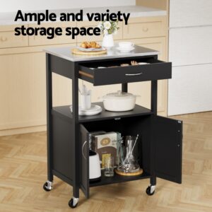 Artiss Kitchen Island Trolley With Storage Drawer 60Cm – Sumo Deals Artiss Kitchen Island Trolley Rolling Serving Cart Storage Drawer Cupboard 60Cm Product Image