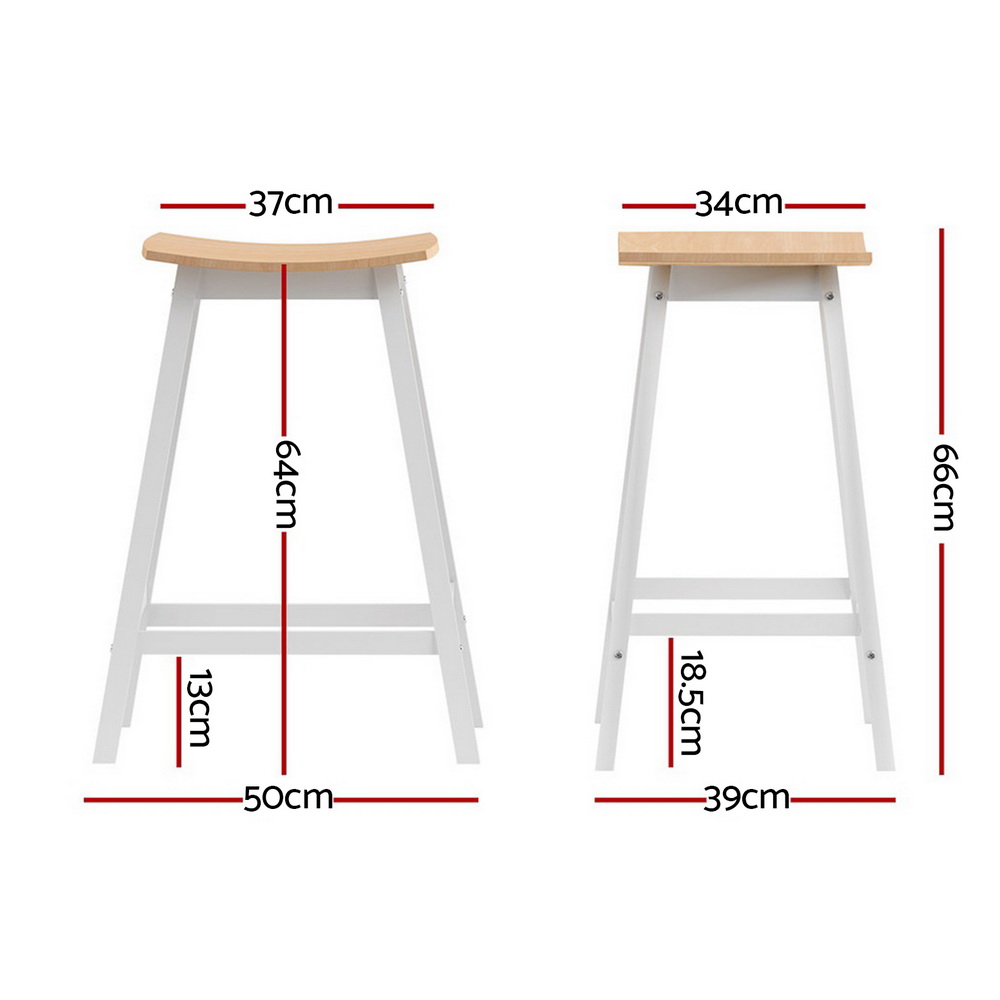 Artiss 4X Wooden Bar Stools | Oak Finish – Sumo Deals Artiss 4X Bar Stools Wooden Chairs Oak Product Image