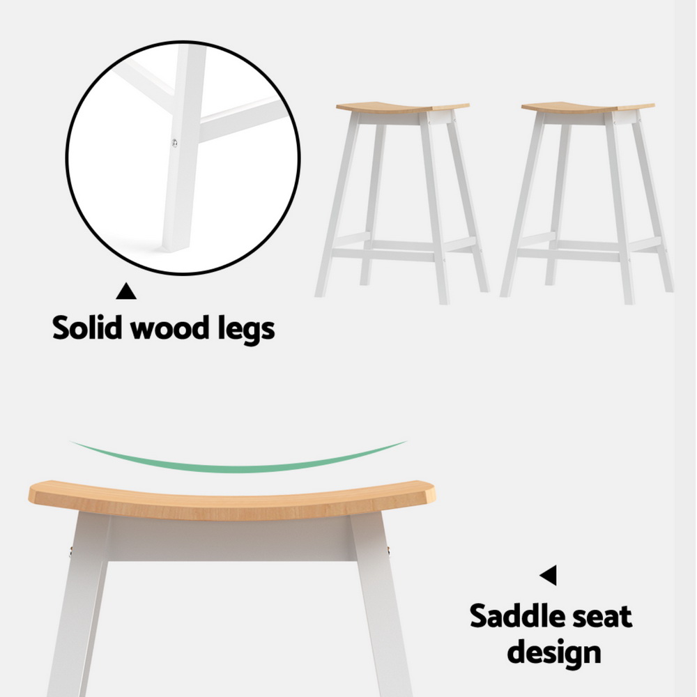 Artiss 4X Wooden Bar Stools | Oak Finish – Sumo Deals Artiss 4X Bar Stools Wooden Chairs Oak Product Image