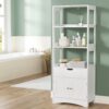 Artiss Bathroom Floor Cabinet With Drawers &Amp; Shelves – Sumo Deals Artiss Bathroom Floor Storage Cabinet With 2 Drawers 3 Open Shelves 2 Doors White Product Image