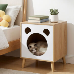 Artiss Cat Nest Bedside Table Solid Wood product image