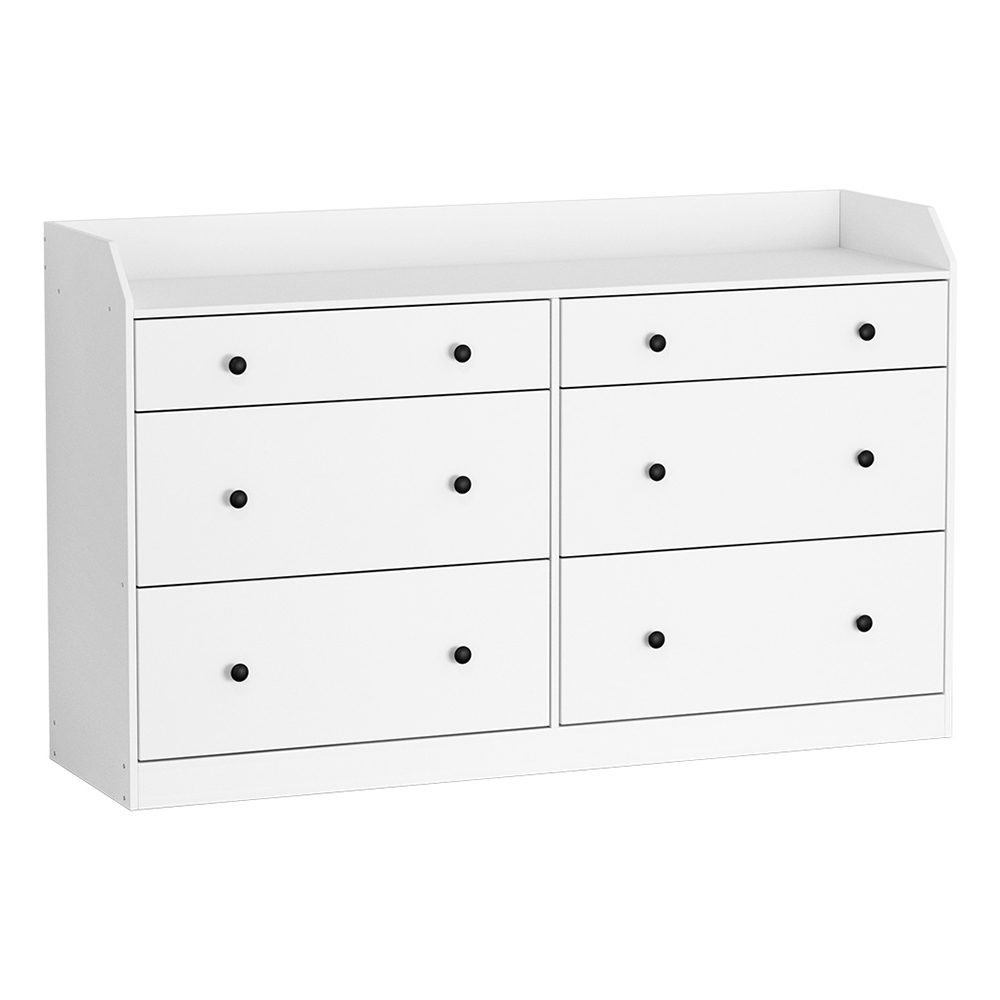 Artiss Pete 6-Drawer Chest | White Storage Solution – Sumo Deals Artiss 6 Chest Of Drawers - Pete White Product Image