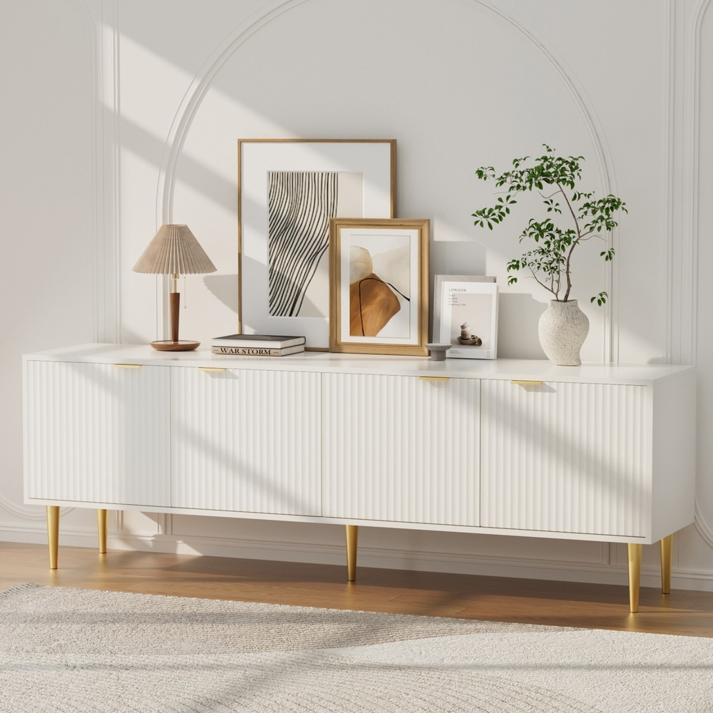 Artiss Tv Cabinet 180Cm White Entertainment Unit – Sumo Deals Artiss Tv Cabinet Entertainment Unit Stand Storage 180Cm White Product Image