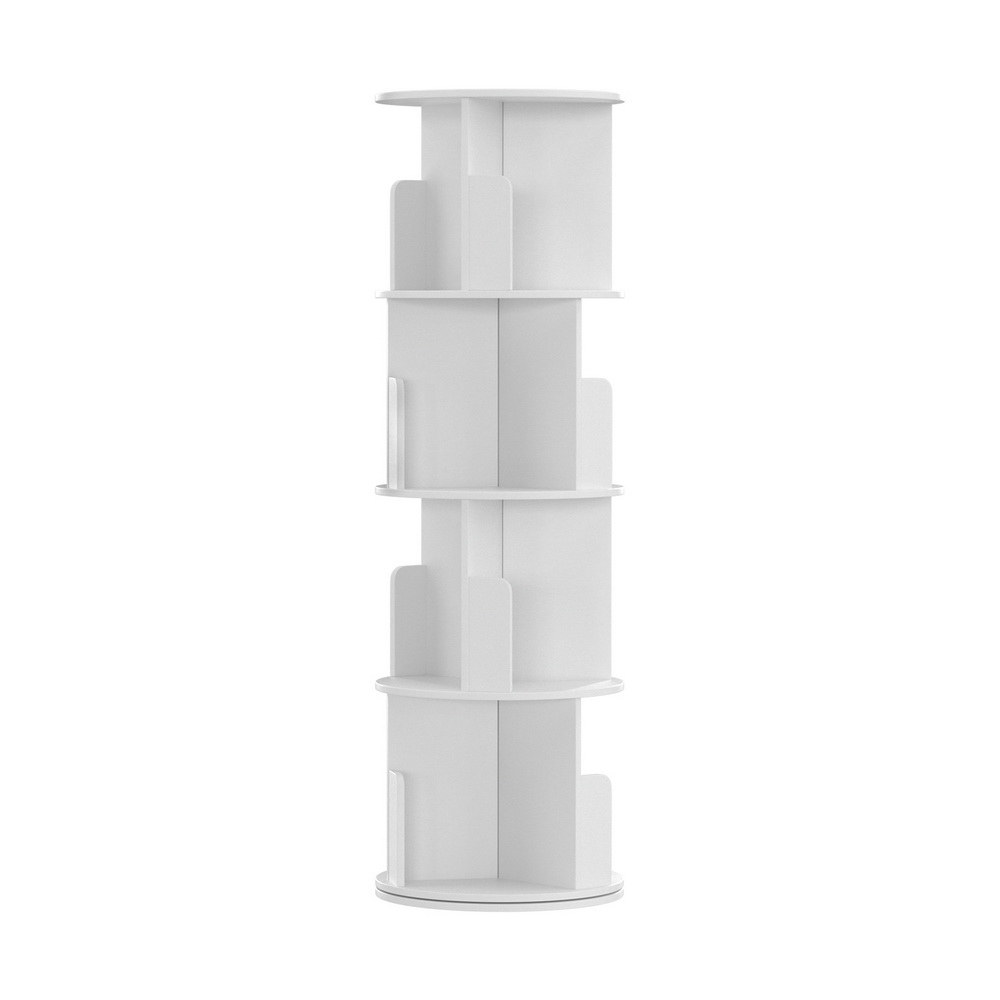 Artiss Edie 4-Tier Rotating Bookshelf - White – Sumo Deals Artiss Bookshelf 4 Tiers Edie White Product Image