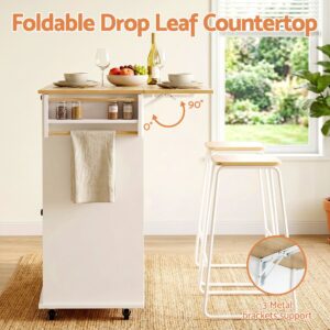 Artiss Kitchen Island Trolley Rolling Serving Cart Storage Drawer Cabinet 150Cm White Product Image