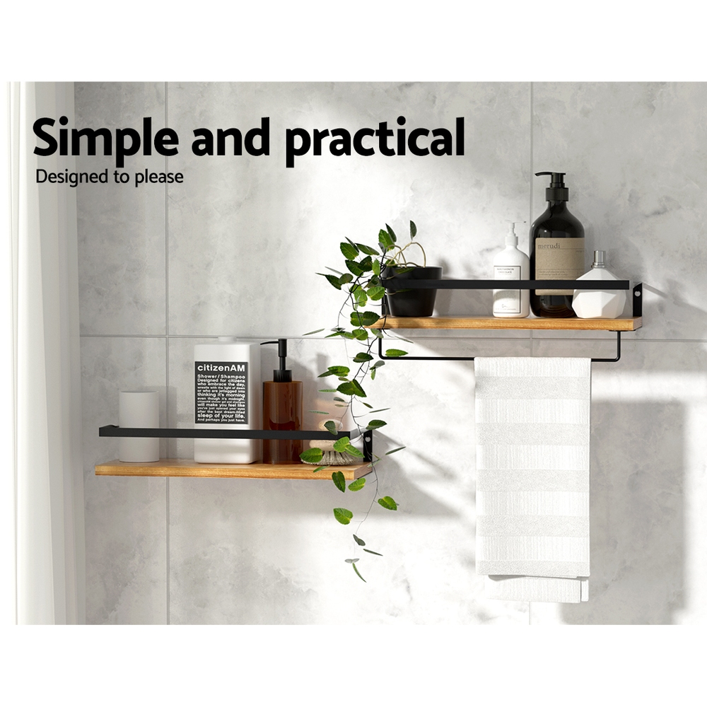 Artiss Floating Wall Shelf Set (2-Piece) – Sumo Deals Artiss Floating Wall Shelf Set Of 2 Product Image