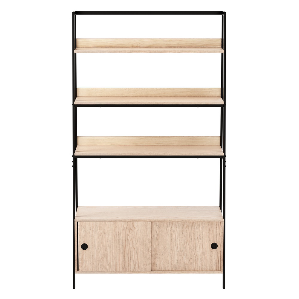 Artiss 5-Tier Cube Bookshelf Cabinet - Oak – Sumo Deals Artiss Bookshelf 5 Tier Cube Cabinet Mira Oak Product Image