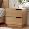 Artiss Bedside Table 2 Drawers | Pine Look – Sumo Deals Artiss Bedside Table 2 Drawers Nightstand Pine Product Image