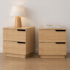 Artiss 2-Drawer Bedside Table | Pine Finish – Sumo Deals Artiss 2X Bedside Table 2 Drawers Nightstand Pine Product Image