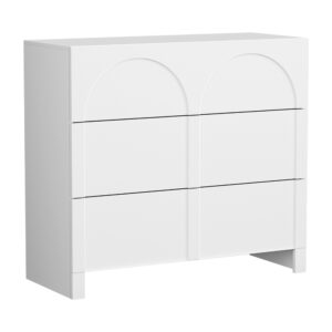 Artiss 3 Chest of Drawers Lowboy Dresser Cabinet White product image