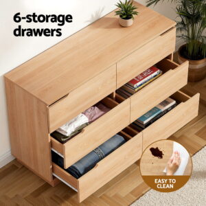 Artiss 6 Chest Of Drawers Dresser Table Pine Product Image