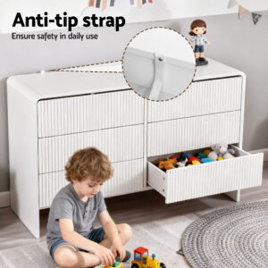 Artiss 6 Chest Of Drawers Dresser Cabinet Beige Product Image