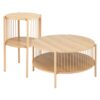 Artiss Coffee Table 2-Tier Round Wood product image