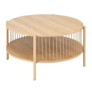 Artiss Coffee Table 2-Tier Round Wood product image