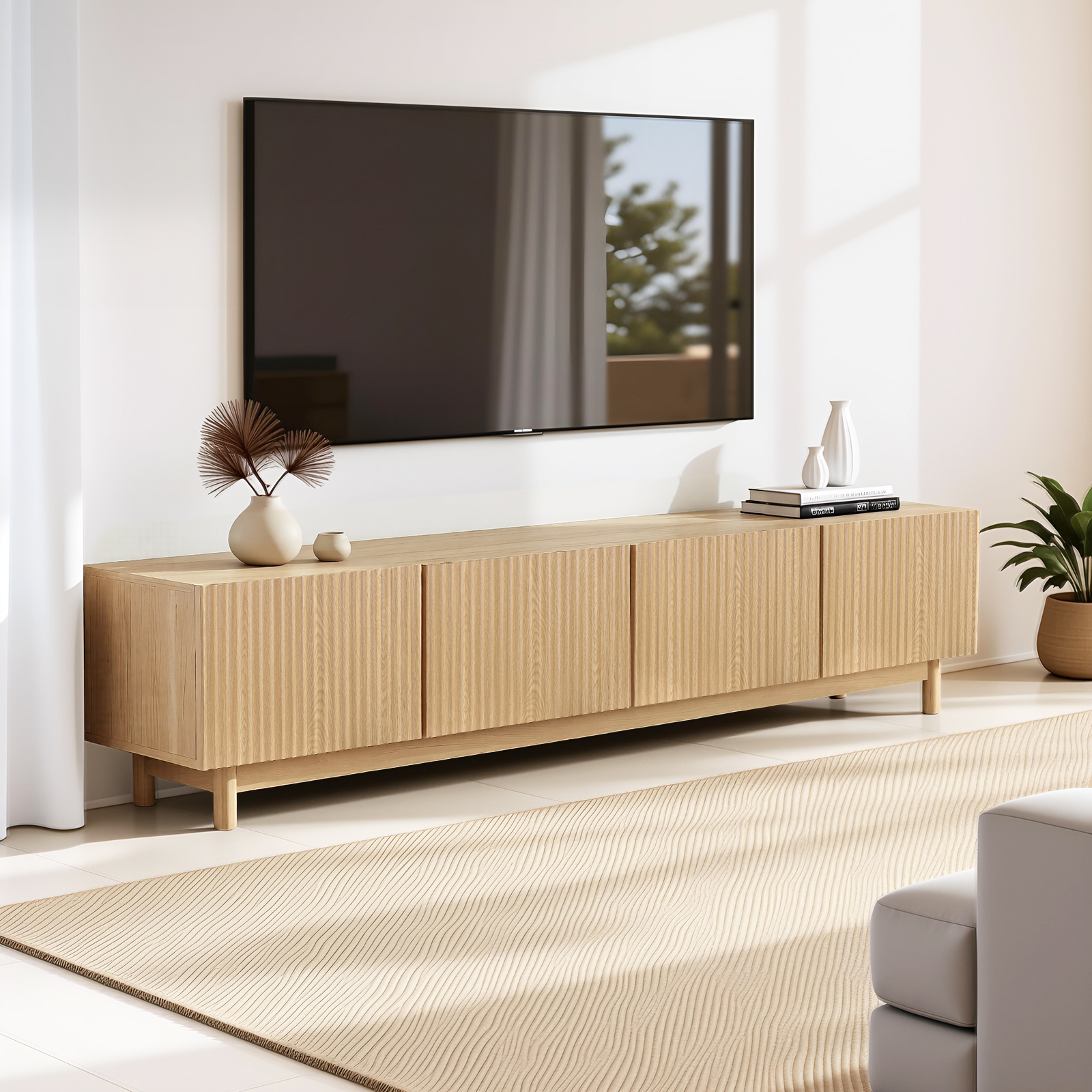 Artiss 180Cm Pine Tv Unit | Entertainment Storage Cabinet – Sumo Deals Artiss Tv Unit Entertainment Unit Storage Cabinet 180Cm Pine Product Image