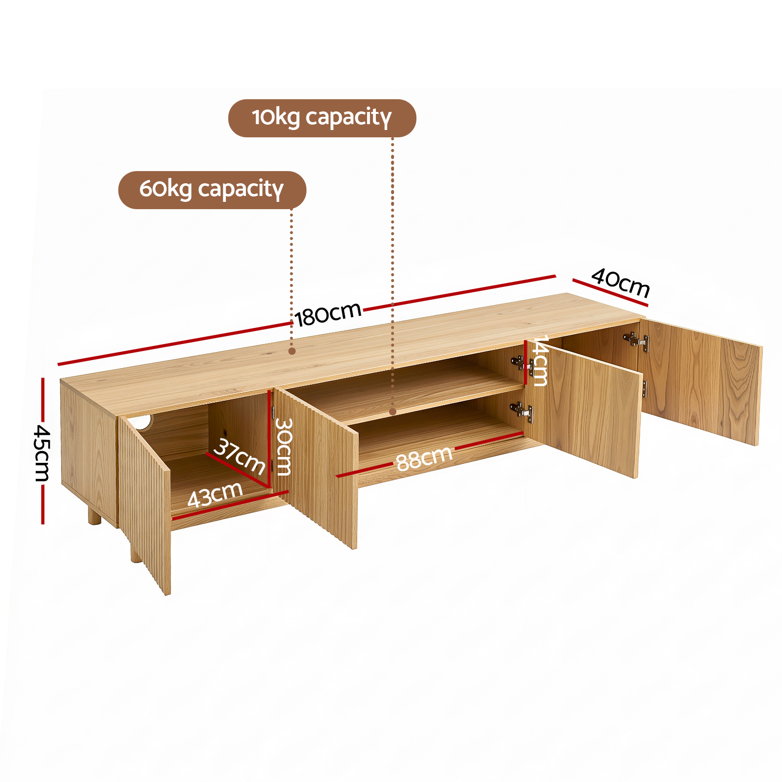 Artiss 180Cm Pine Tv Unit | Entertainment Storage Cabinet – Sumo Deals Artiss Tv Unit Entertainment Unit Storage Cabinet 180Cm Pine Product Image