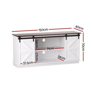 Artiss Buffet Sideboard Storage Cabinet Kitchen Cupboard Sliding Doors White Product Image