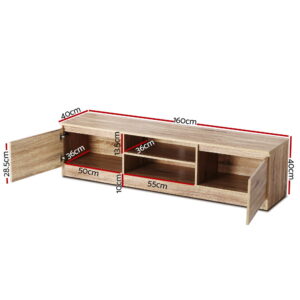 Artiss Tv Cabinet Entertainment Unit 160Cm Pine Charles Product Image