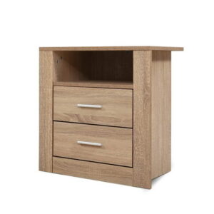 Artiss Bedside Table 2 Drawers with Shelf - TARA Oak product image