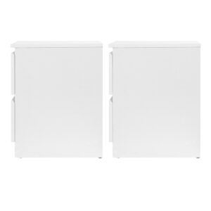 Artiss 2X Bedside Table 2 Drawers - Pepe White Product Image