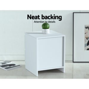 Artiss 2X Bedside Table 2 Drawers - Pepe White Product Image