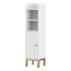 Artiss Bathroom Storage Cabinet Floor Organizer Toilet Corner Adjustable Shelf with Door White product image