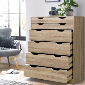 Artiss 6 Chest of Drawers - MYLA Oak product image