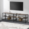 Artiss Entertainment Unit TV Stand 3-tier Display Shelves Vintage Rustic Walnut product image