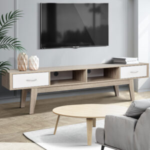 Artiss TV Cabinet Entertainment Unit 180cm Oak White Gary product image