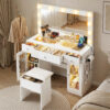 Artiss Dressing Table Vanity Desk Set Led Bulbs Rgb Light White Product Image