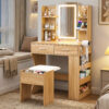 Artiss Dressing Table LED Vanity Desk Set Stool Wood product image