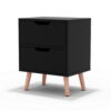 Artiss Bedside Table 2 Drawers - BODEN Black product image
