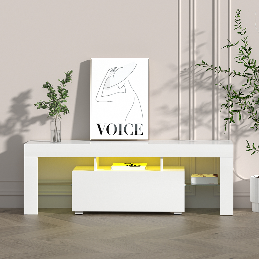 Artiss Led Entertainment Unit 130Cm White – Sumo Deals Artiss Entertainment Unit Tv Cabinet Led 130Cm White Elo Product Image