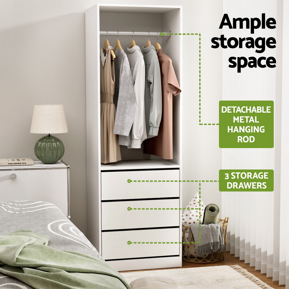 Artiss Wardrobe Clothes Closet Storage Organizer White – Sumo Deals Artiss Wardrobe Clothes Closet Storage Organizer White Product Image