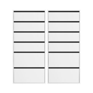 Artiss 2X Chest Of 6 Drawers Dresser Tallboy White – Sumo Deals Artiss 2X Chest Of 6 Drawers Dresser Tallboy White Product Image