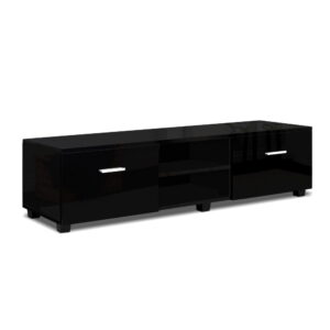 Artiss Entertainment Unit 140Cm Black Jim – Sumo Deals Artiss Entertainment Unit Tv Cabinet 140Cm Black Jim Product Image